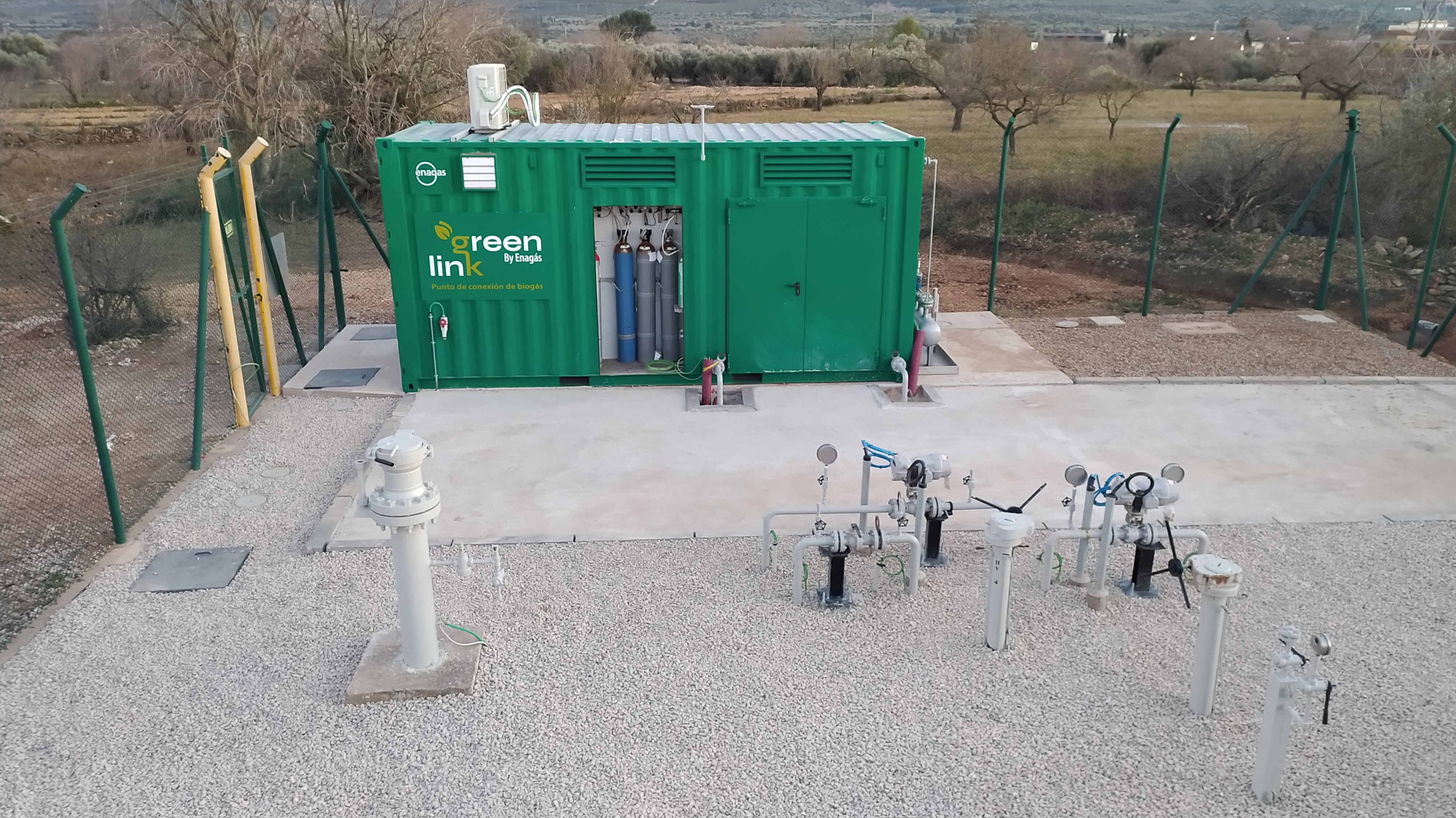 Enagas' Green Link biomethane injection module to the transportation network